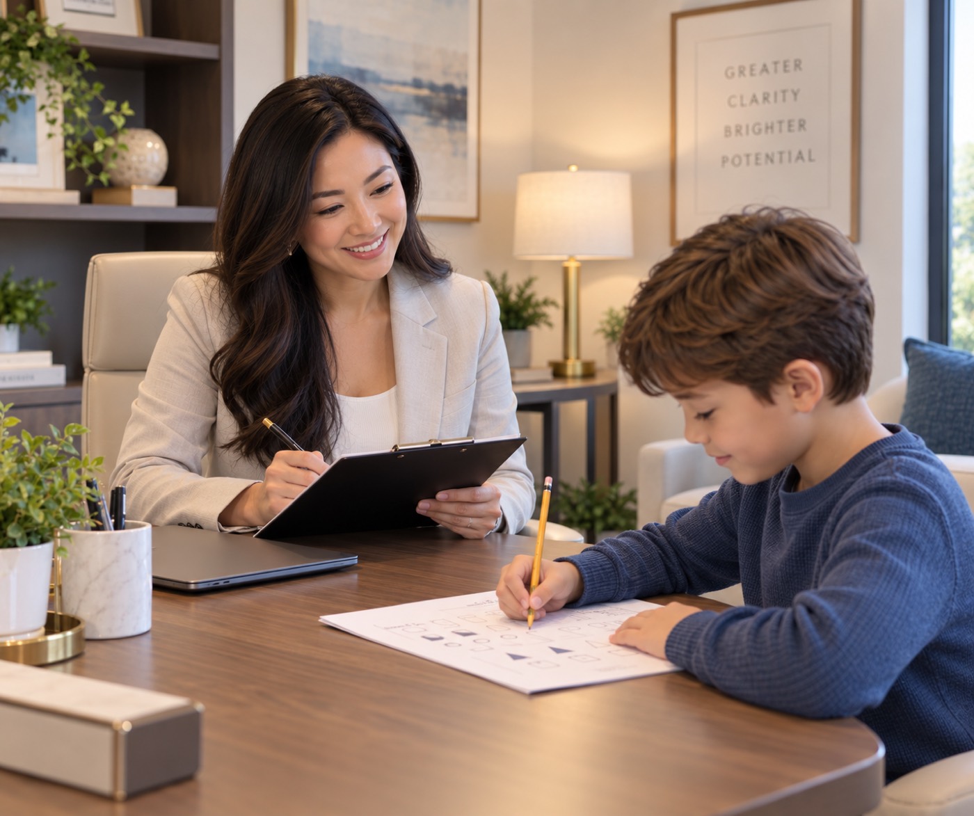 Child psychoeducational and ADHD assessment session